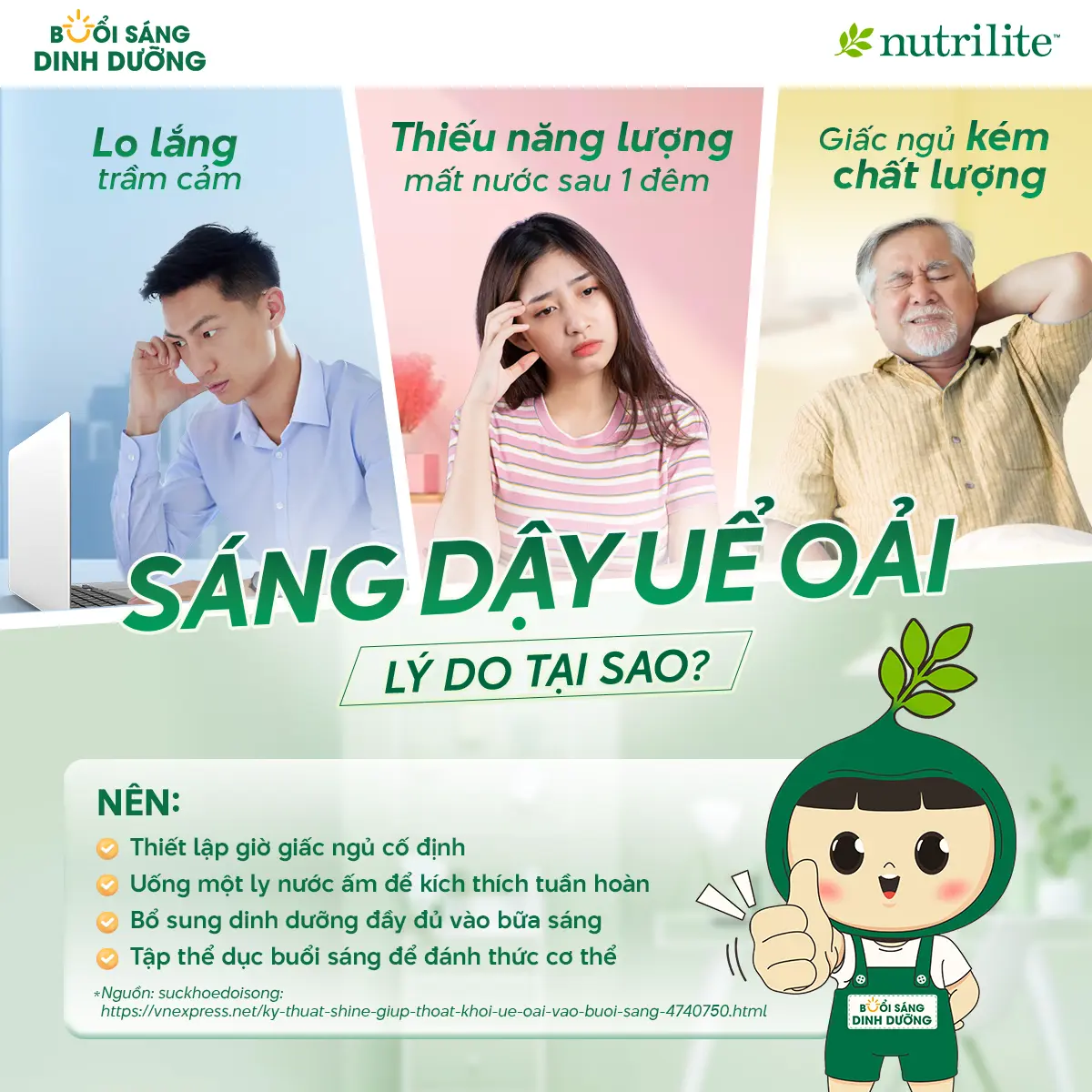 Nguyên nhân uể oải buổi sáng