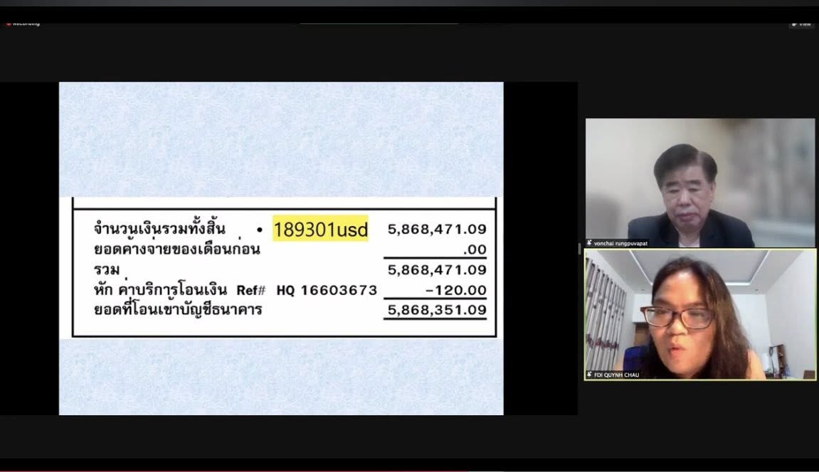 Thu nhập của ông Vonchai ở thời điểm gần nhất