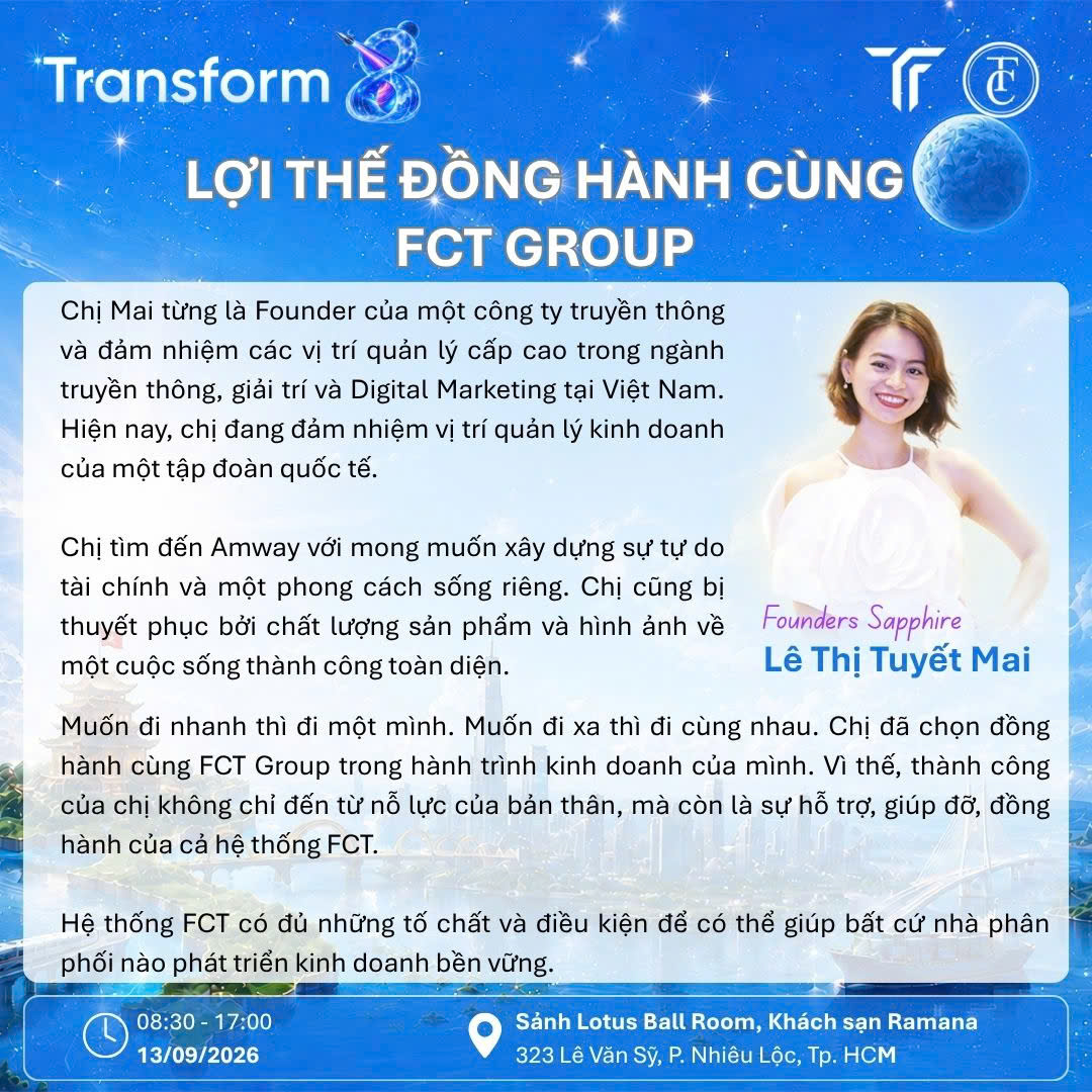Lợi thế đồng hành cùng FCT Group với Lê Thị Tuyết Mai
