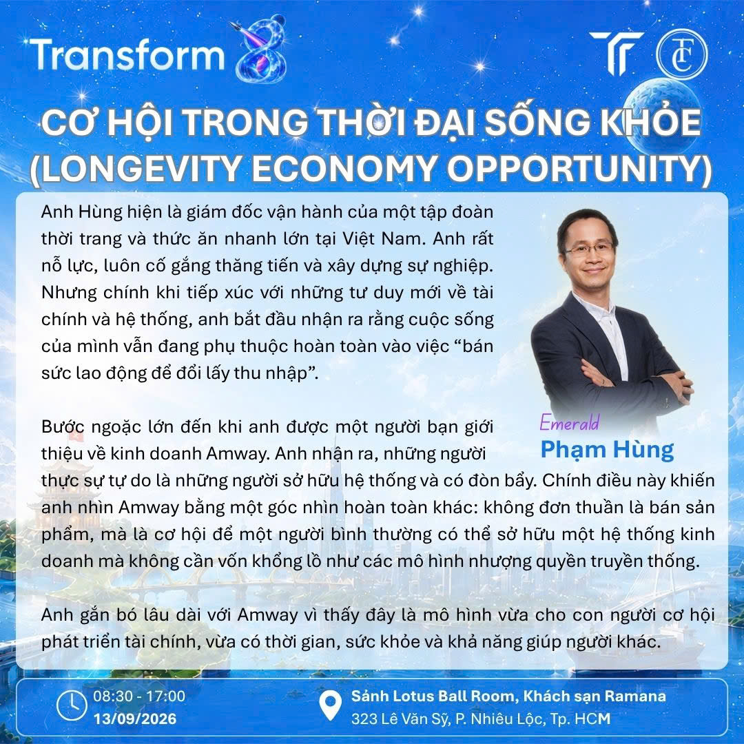 Cơ hội trong thời đại sống khỏe cùng Phạm Hùng