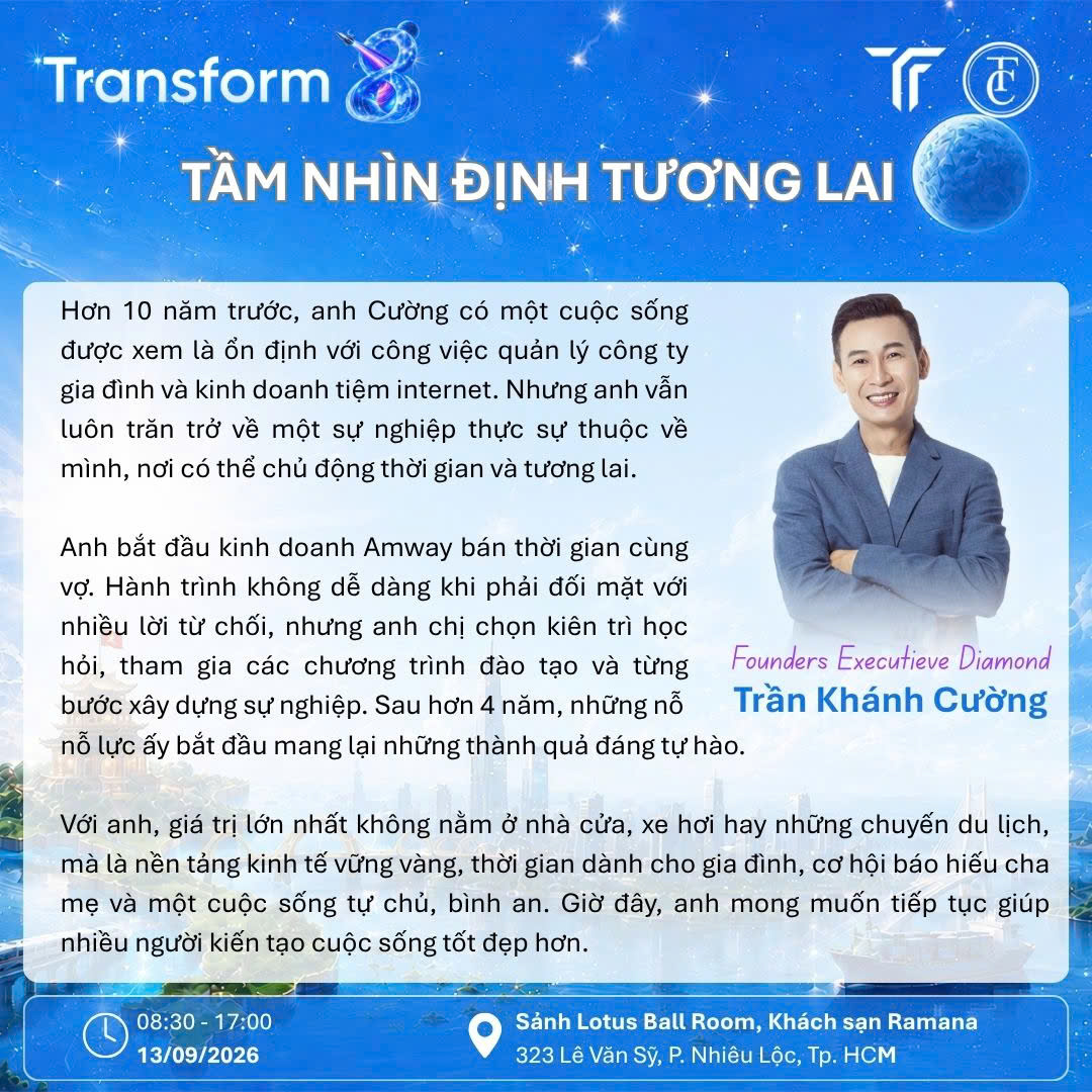 Tầm nhìn định vị tương lai cùng Trần Khánh Cường