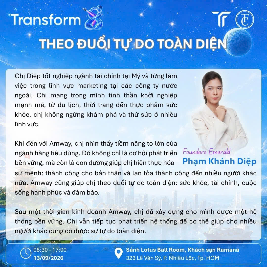 Theo đuổi tự do toàn diện cùng Phạm Khánh Diệp