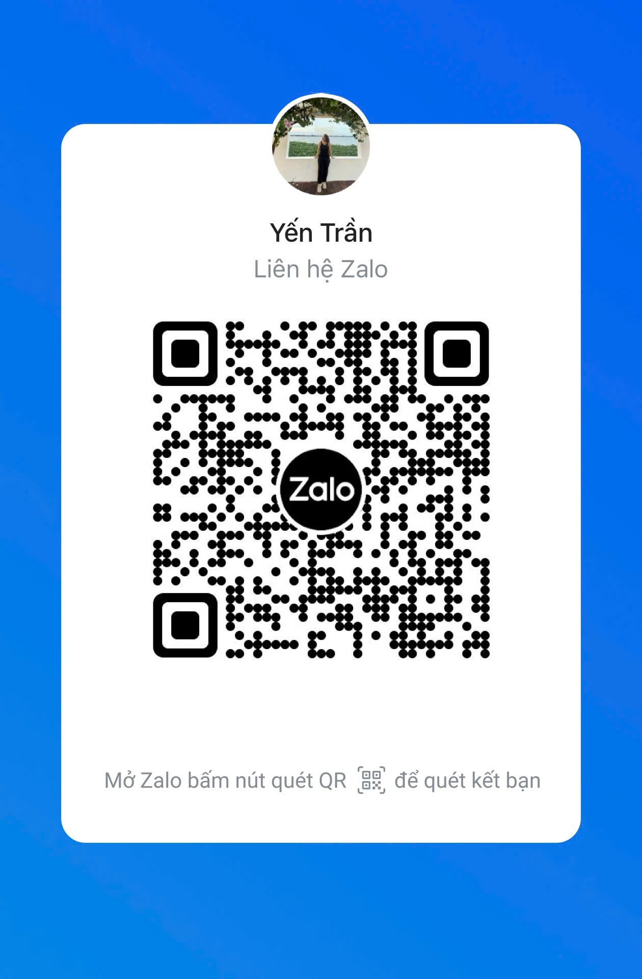 Mã QR Zalo của Yen Tran